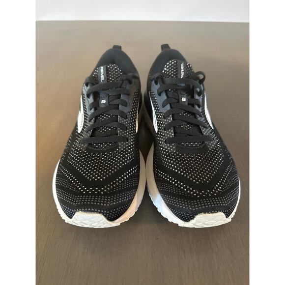 Brooks Revel 6 Road Running Shoes Black White Womens Sz 9.5 missing insoles - Picture 2 of 8